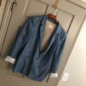 Chambray blazer for the loft